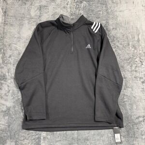 Adidas Golf Pullover Mens 2XL Black 1/4 Zip Fleece ADVF19R751